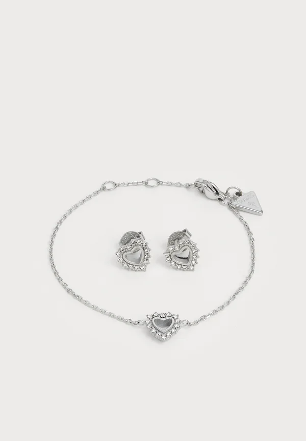 BOX SET HEART - Armband - silver-coloured