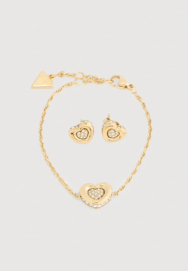 BOX SET HEART - Ohrringe - gold-coloured