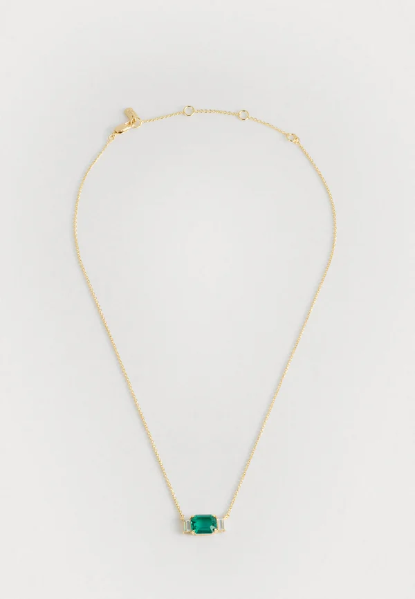 BOX STONE PENDANT EMERALD - Halskette - gold-coloured/emerald