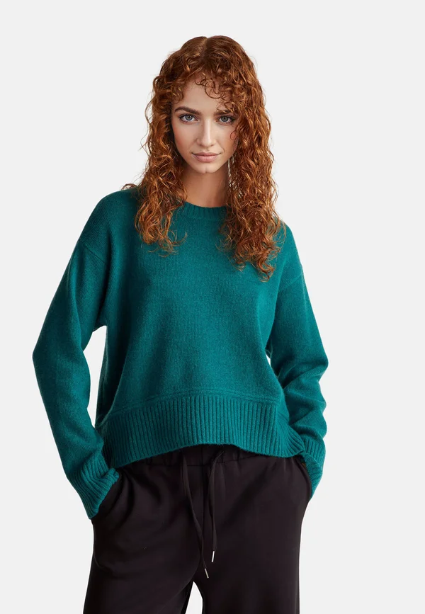 BOXY FIT - Strickpullover - green