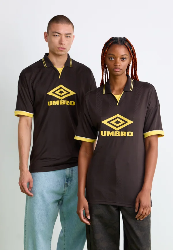 BOXY FOOTBALL UNISEX - Poloshirt - ganache/cream gold-coloured/brilliant white