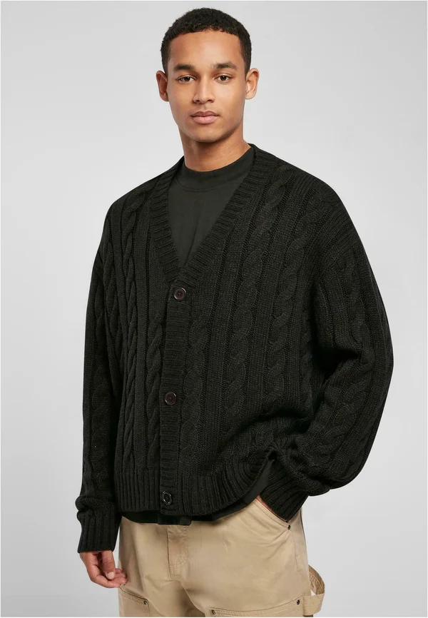 BOXY - Strickjacke - black