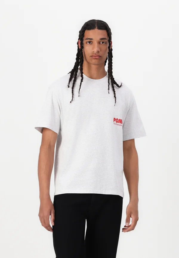 BOXY TEE - T-Shirt print - grey