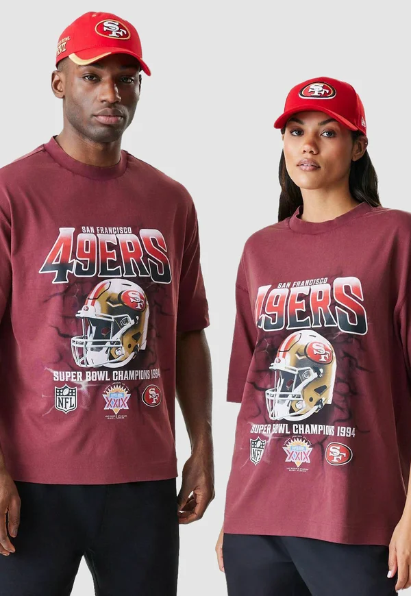 BOXY - WASHED SAN FRANCISCO 49ERS - T-Shirt print - red