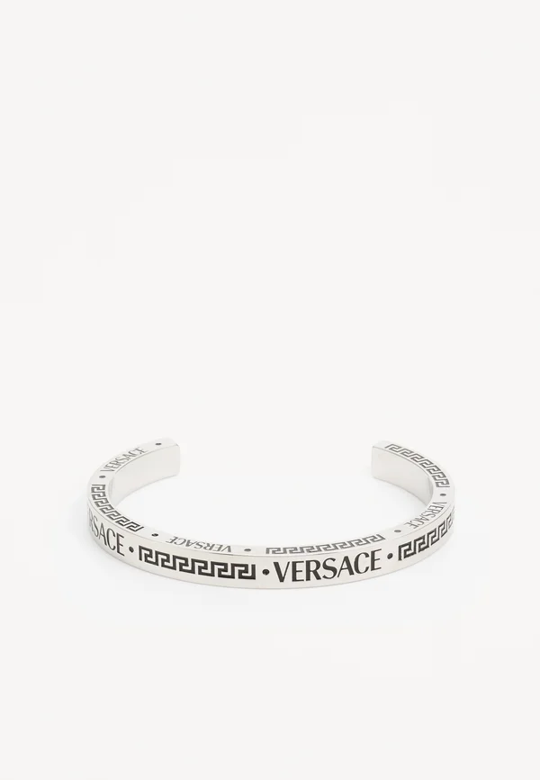 BRACELET UNISEX - Armband - palladium-coloured/black