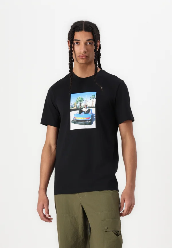 BRAND PHOTO CREW - T-Shirt print - black