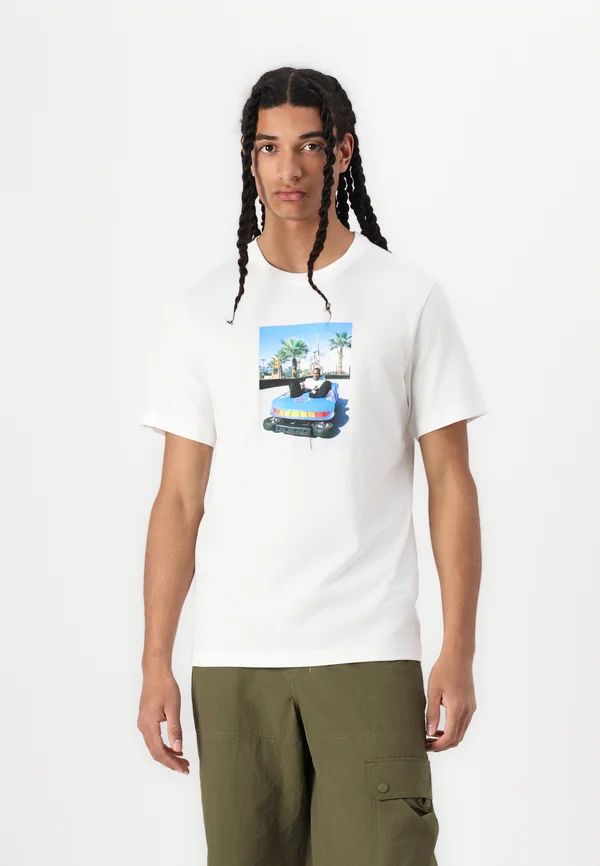 BRAND PHOTO CREW - T-Shirt print - white