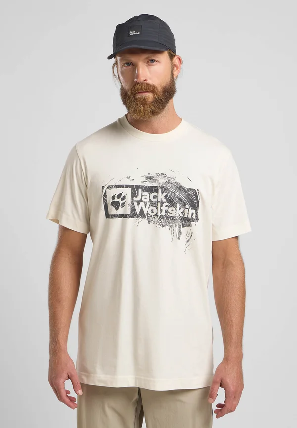 BRAND - T-Shirt print - wood cotton white