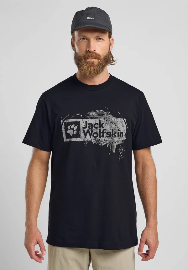 BRAND - T-Shirt print - wood dark navy