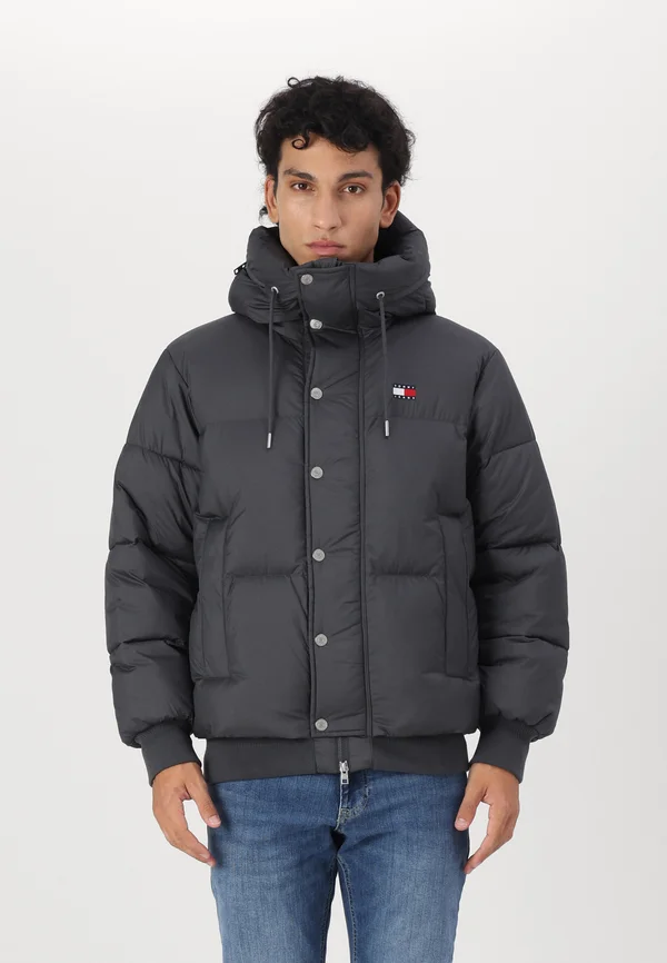 BRANDED PUFFER JACKET - Winterjacke - washed black