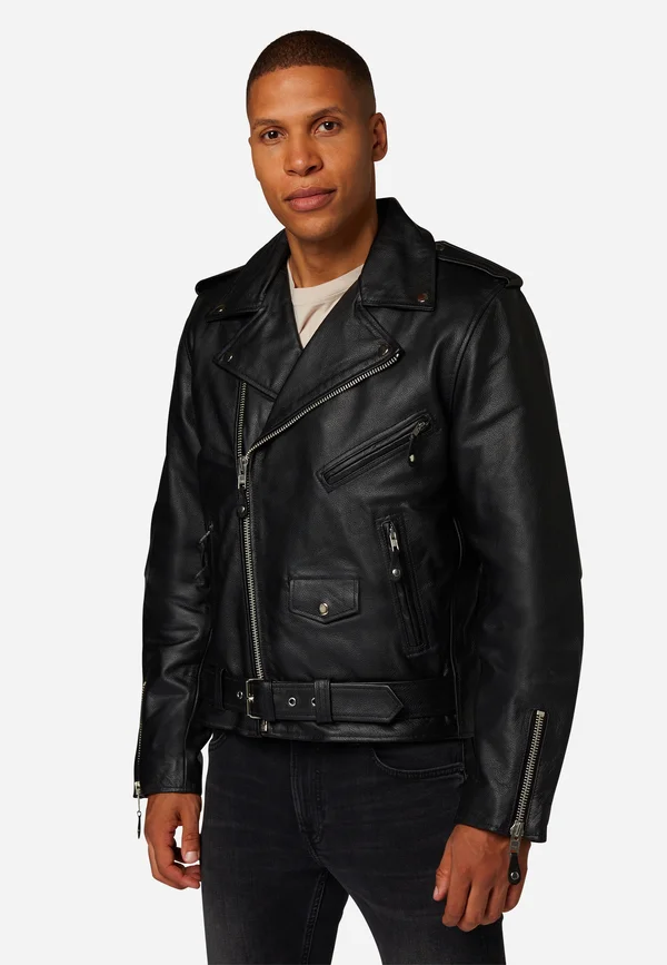 BRANDO - Lederjacke - schwarz