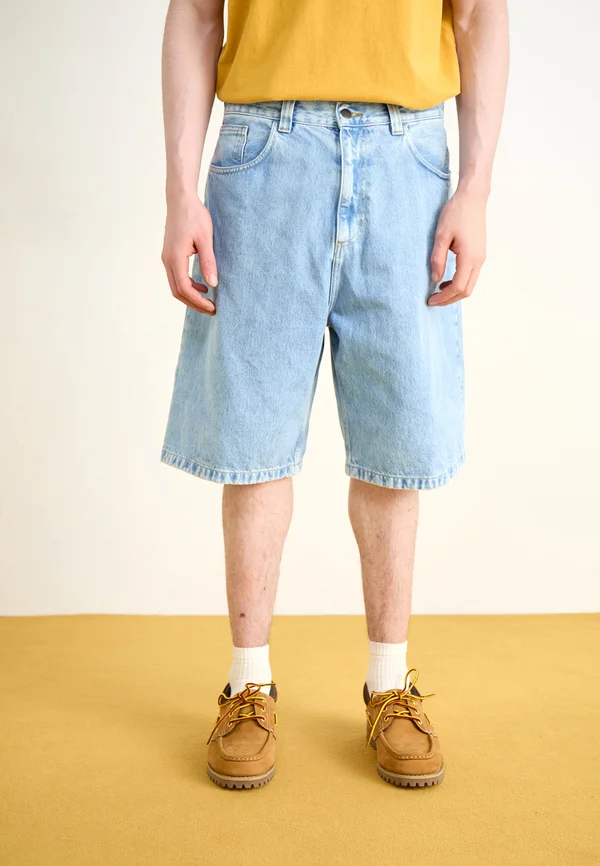 BRANDON - Jeans Shorts - blue heavy stone bleached
