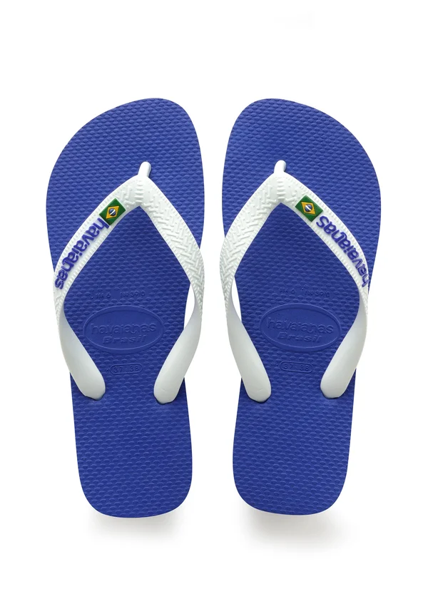 BRASIL LOGO - Bade-Zehentrenner - blue, white