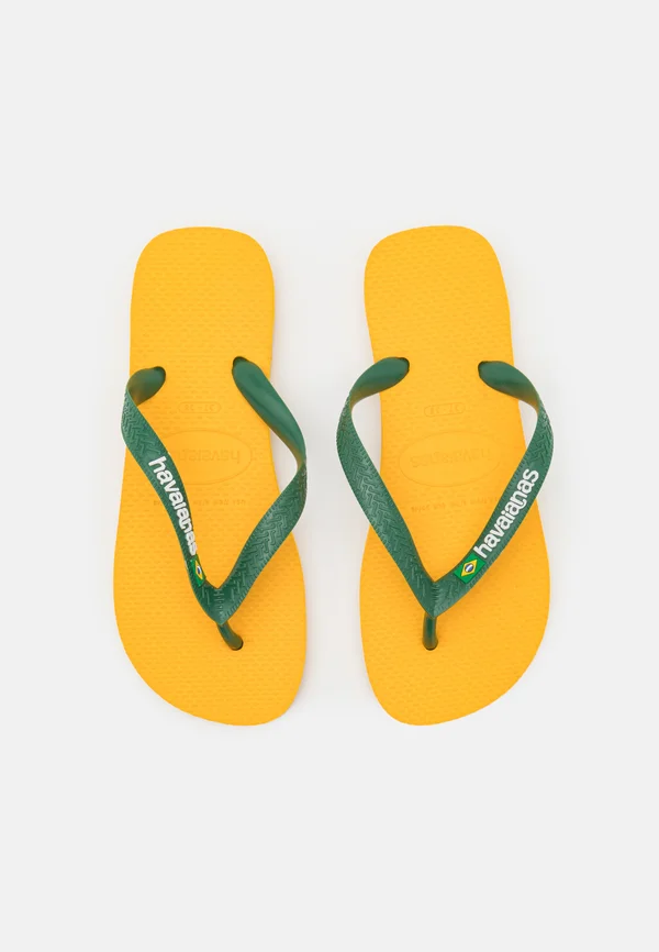 BRASIL LOGO UNISEX - Zehentrenner - pop yellow