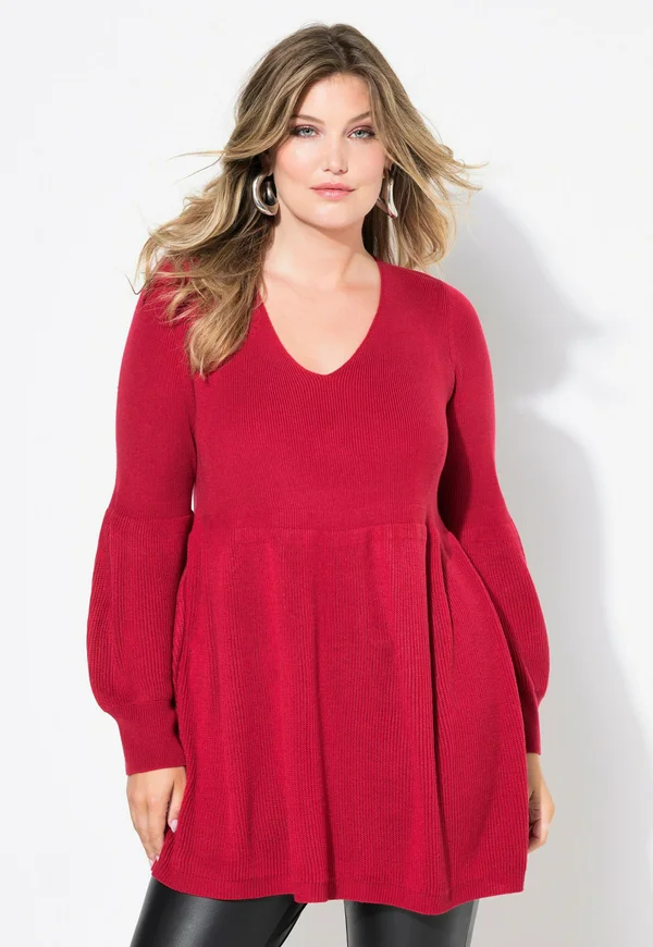 BREITES SCHÖSSCHEN - Strickpullover - red