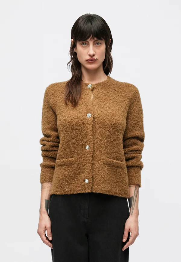 BRIELLE JACKET - Strickjacke - hazelnut