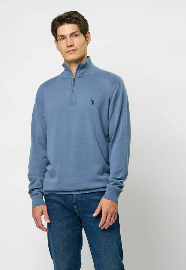 BRISON HALF-ZIP - Strickpullover - china blue