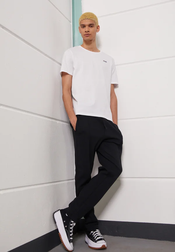 BROD TEE 2 PACK - T-Shirt basic - bright white/light grey melange