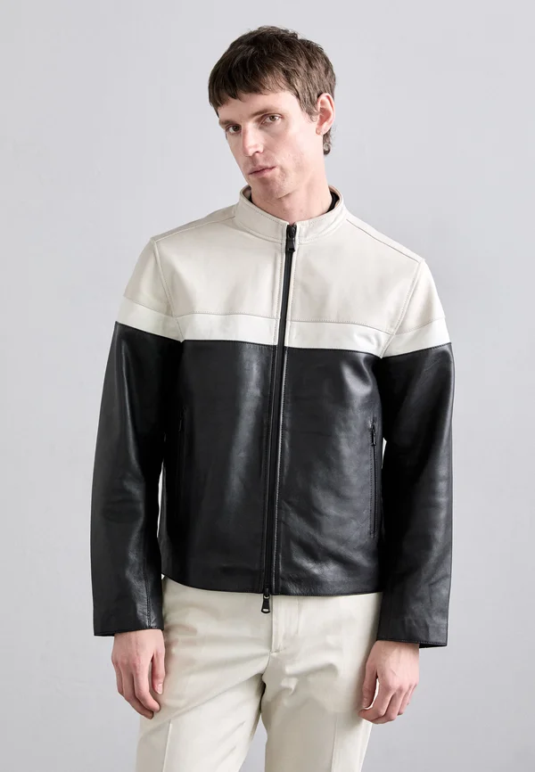 BRODIE BIKER JACKET - Lederjacke - black