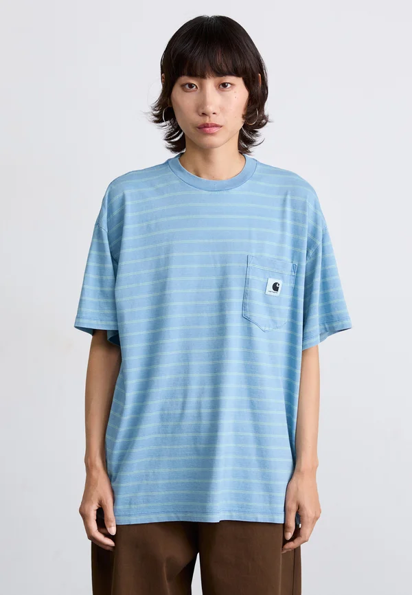 BRODINA - T-Shirt print - saguaro indigo overdyed
