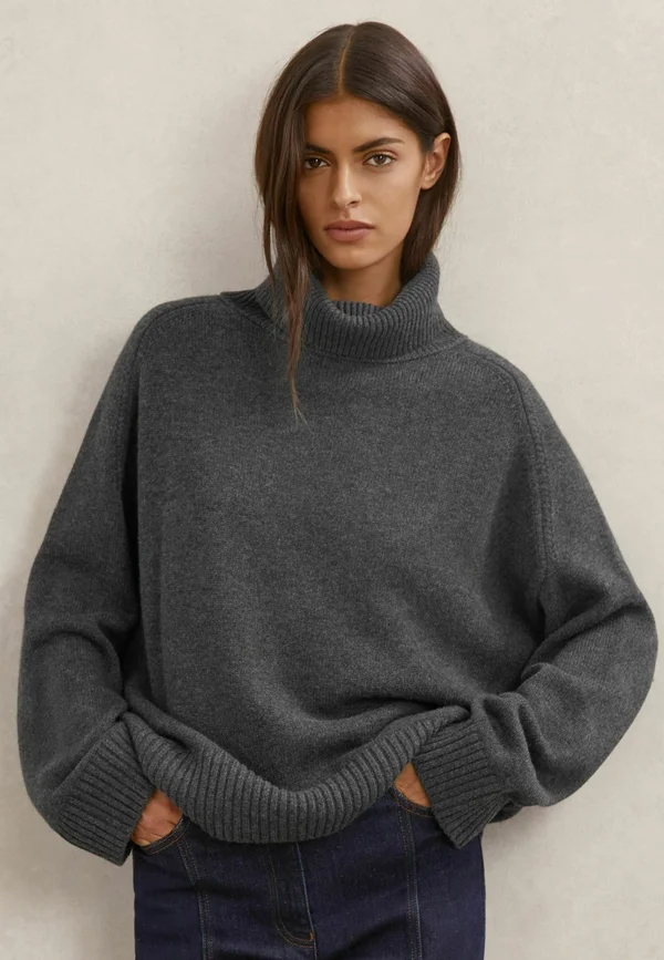 BROOKLYN ROLL-NECK - Strickpullover - charcoal grey