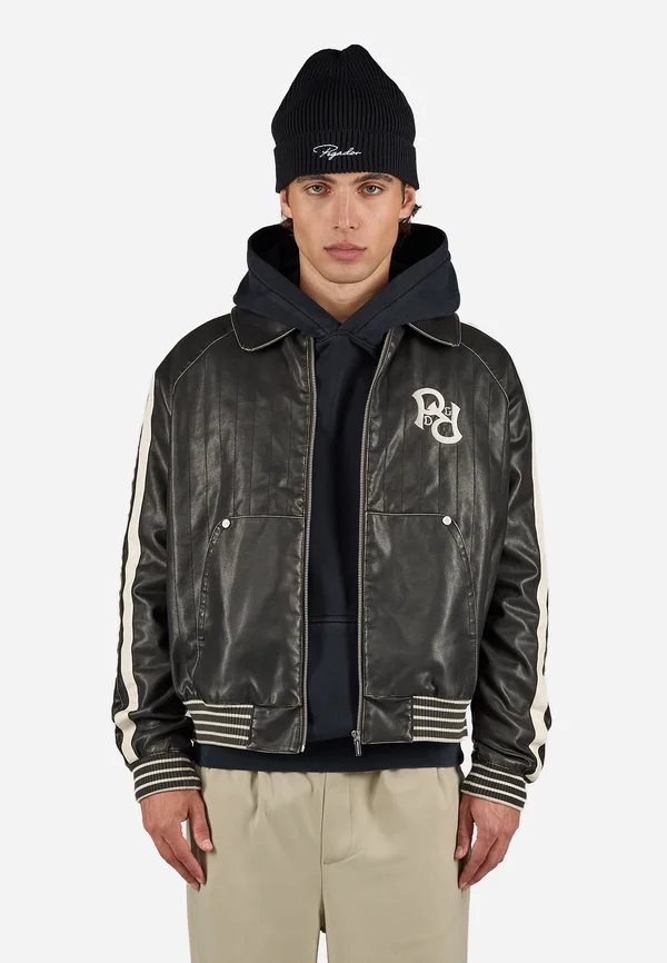 BROOME JACKET - Kunstlederjacke - vintage black