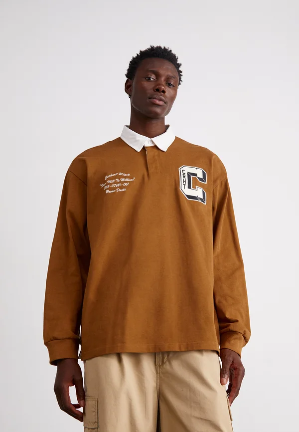 BROWN DUCKS RUGBY  - Langarmshirt - hamilton brown/white