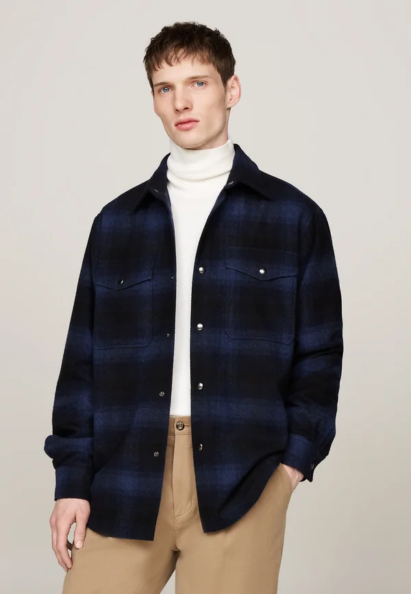 BRUSHED CHECK OVER - Leichte Jacke - desert sky multi