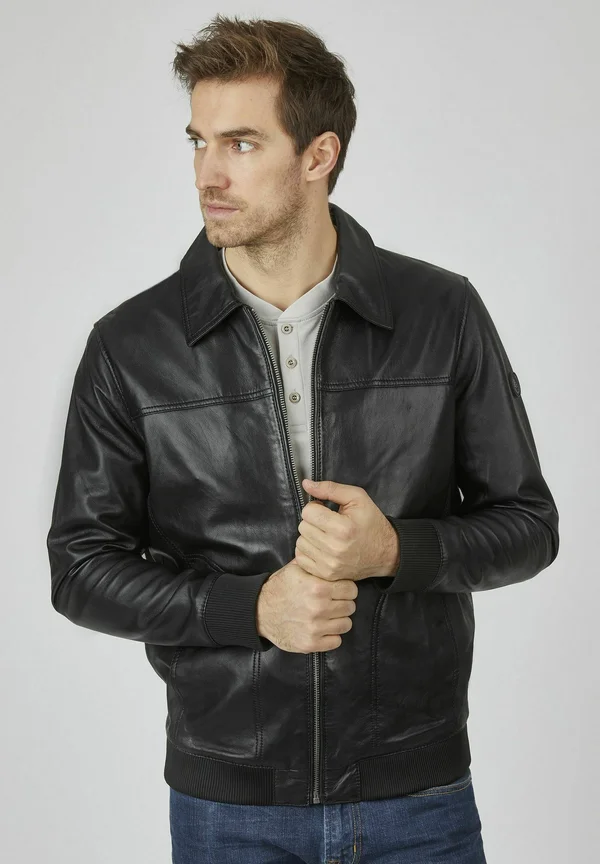 BUALBANO - Lederjacke - schwarz