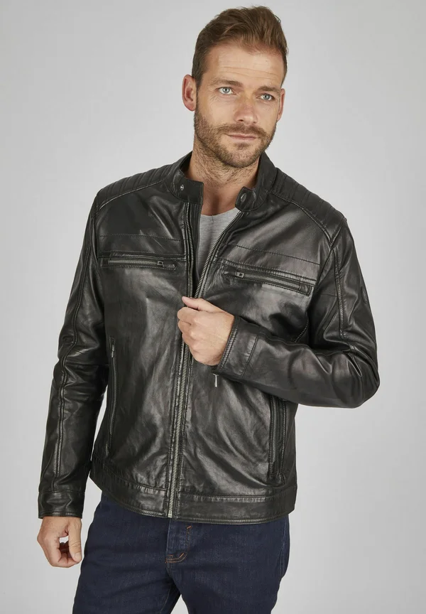 BUAMADEO - Lederjacke - schwarz