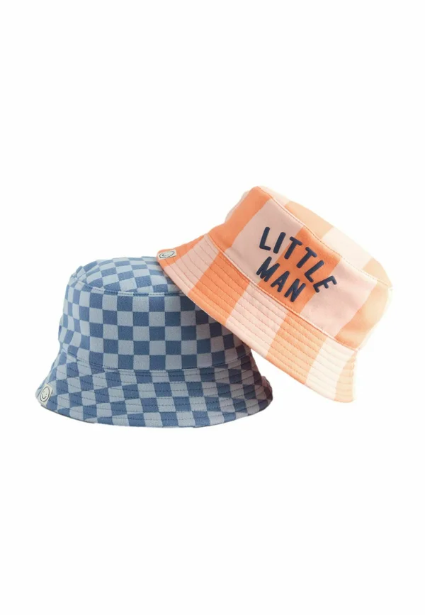 BUCKET 2 PACK - Hut - orange stripe   blue checkerboard