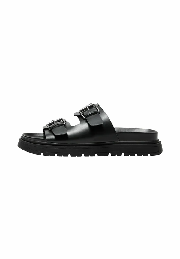 BUCKLED - Pantolette flach - black