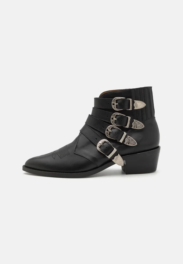 BUCKLES - Cowboy-/Bikerstiefelette - black
