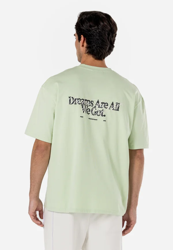 BUCKLIN TEE - T-Shirt print - washed matcha green