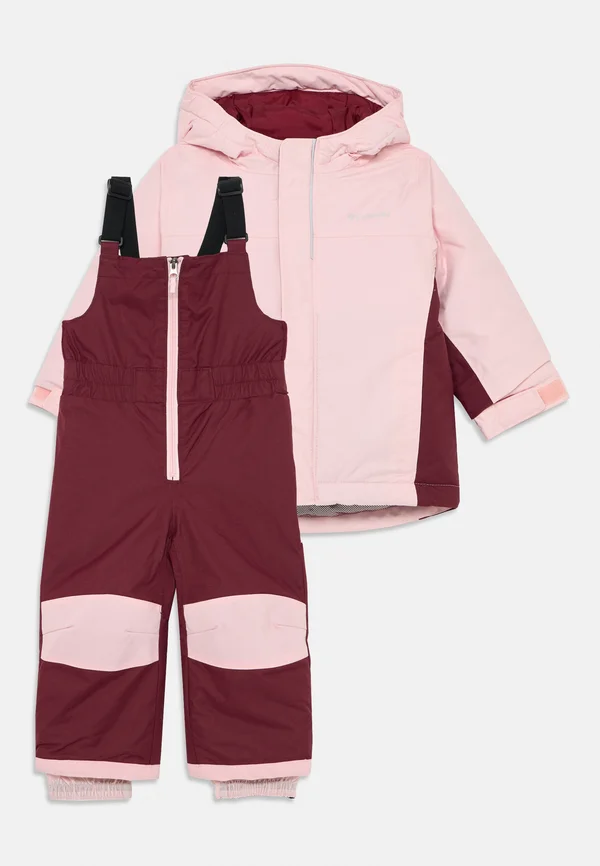 BUG III SET - Schneeanzug - pink/rich wine