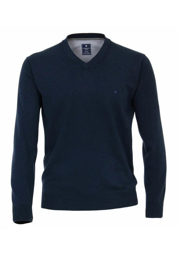 BUNDLE MIT V-AUSSCHNITT IN VERSCHIED - Strickpullover - blau