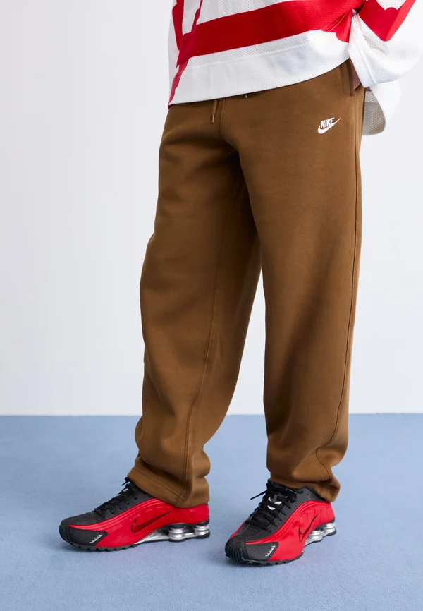 BUNGEE PANT - Jogginghose - mosswood brown/white