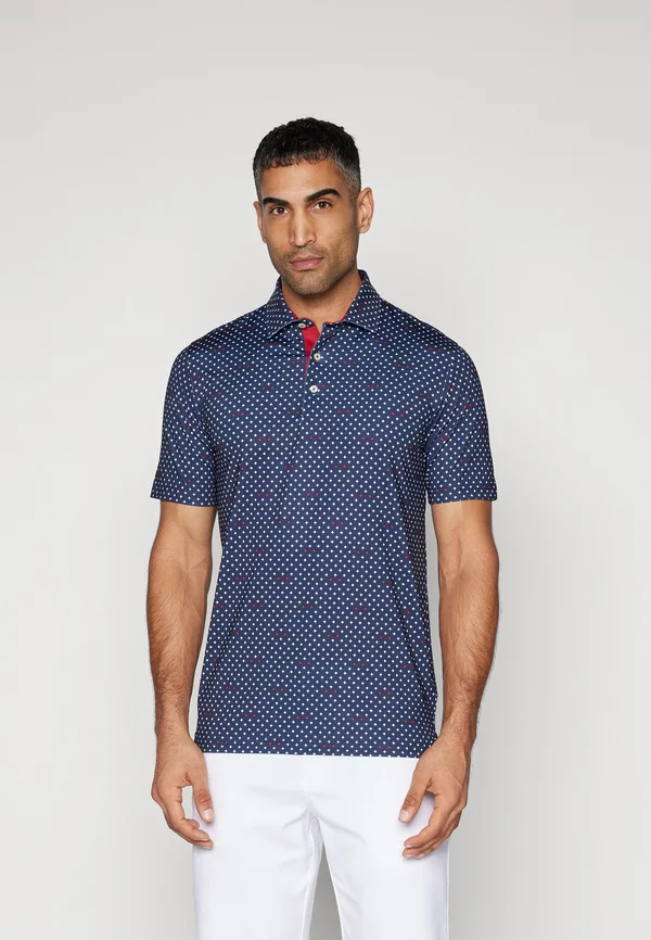 BURGH  - Poloshirt - deep navy/white glow