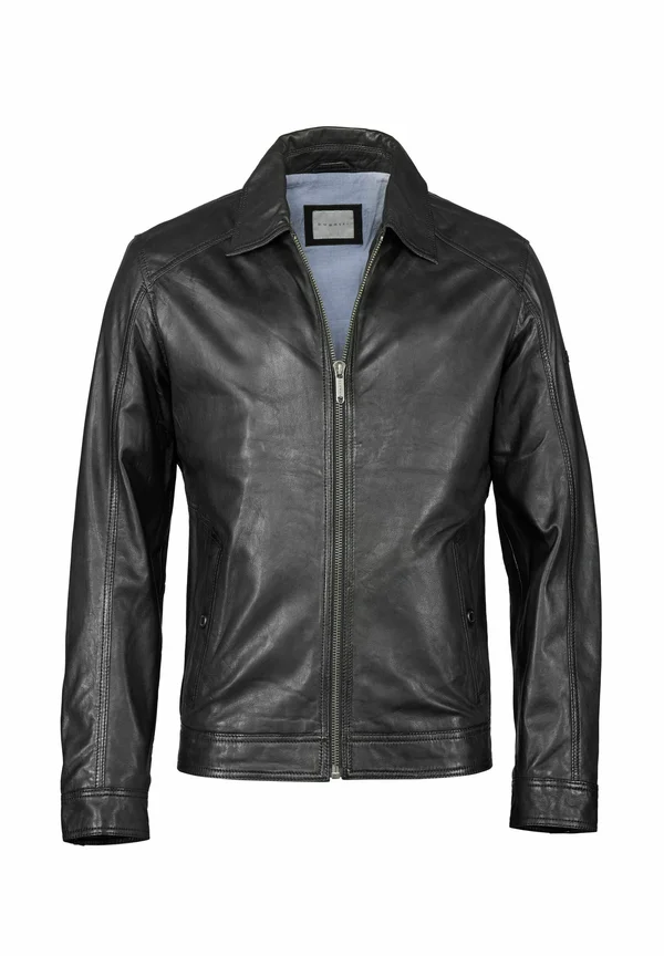 BUROMEO - Lederjacke - schwarz