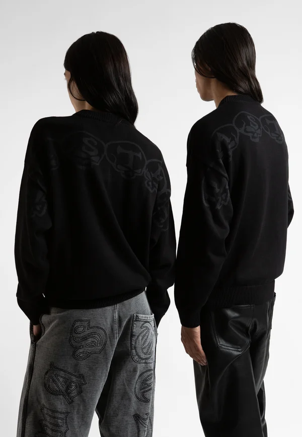 BURY UNISEX - Strickpullover - black