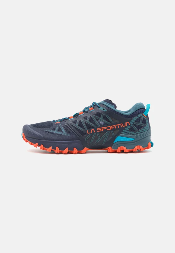 BUSHIDO III - Laufschuh Trail - deep sea/cherry tomato