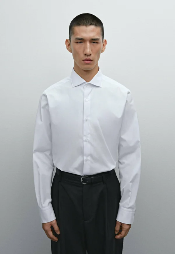 Businesshemd - mottled light blue