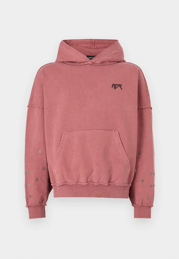 BUTTON HOODIE UNISEX - Sweatshirt - red