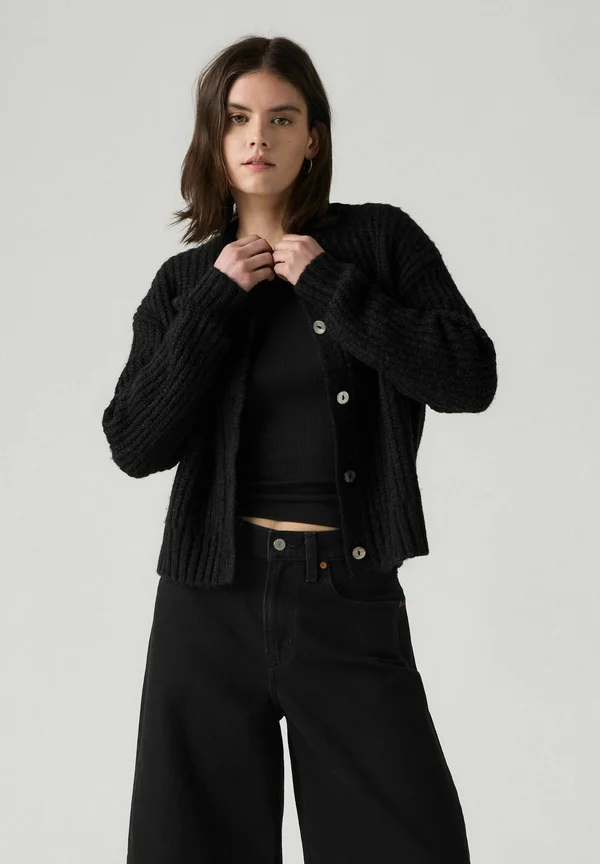 BUTTON NIGHT - Strickjacke - anthracite night-0000