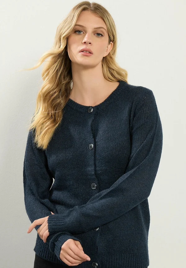 BUTTON - Strickjacke - navy