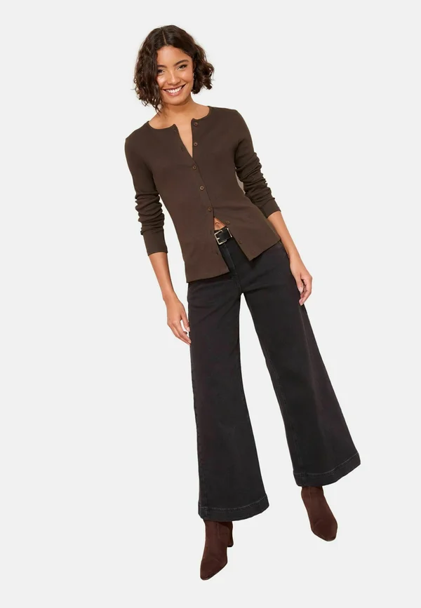 BUTTON THROUGH - Strickjacke - brown