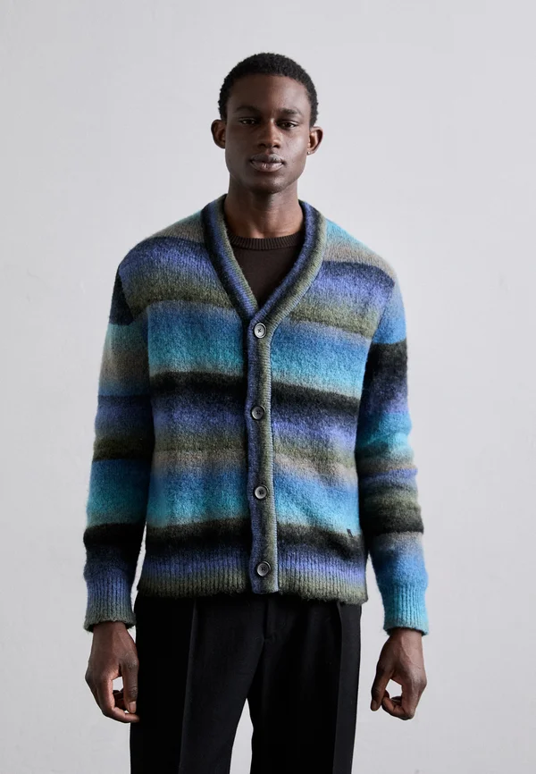 BUTTON THRU - Strickjacke - petrol green