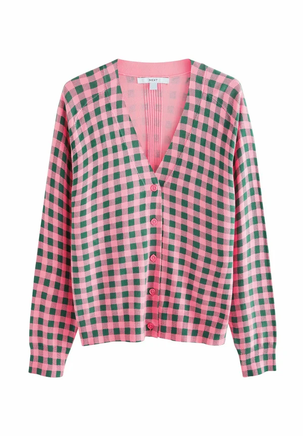 BUTTON UP REGULAR FIT - Strickjacke - green pink