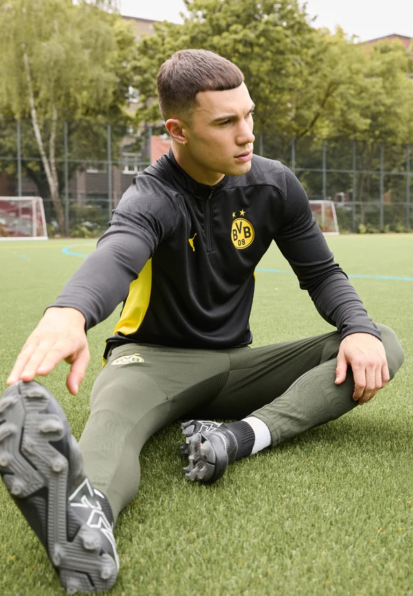 BVB BORUSSIA DORTMUND TRAINING 1/4 ZIP - Vereinsmannschaften - black/faster yellow