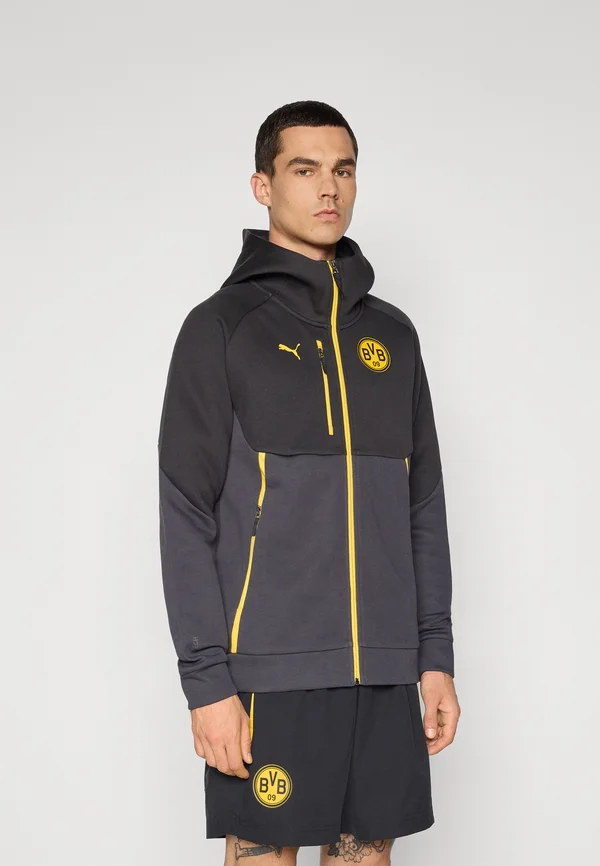 BVB PUMATECH HOODIE - Vereinsmannschaften - black/yellow sizzle